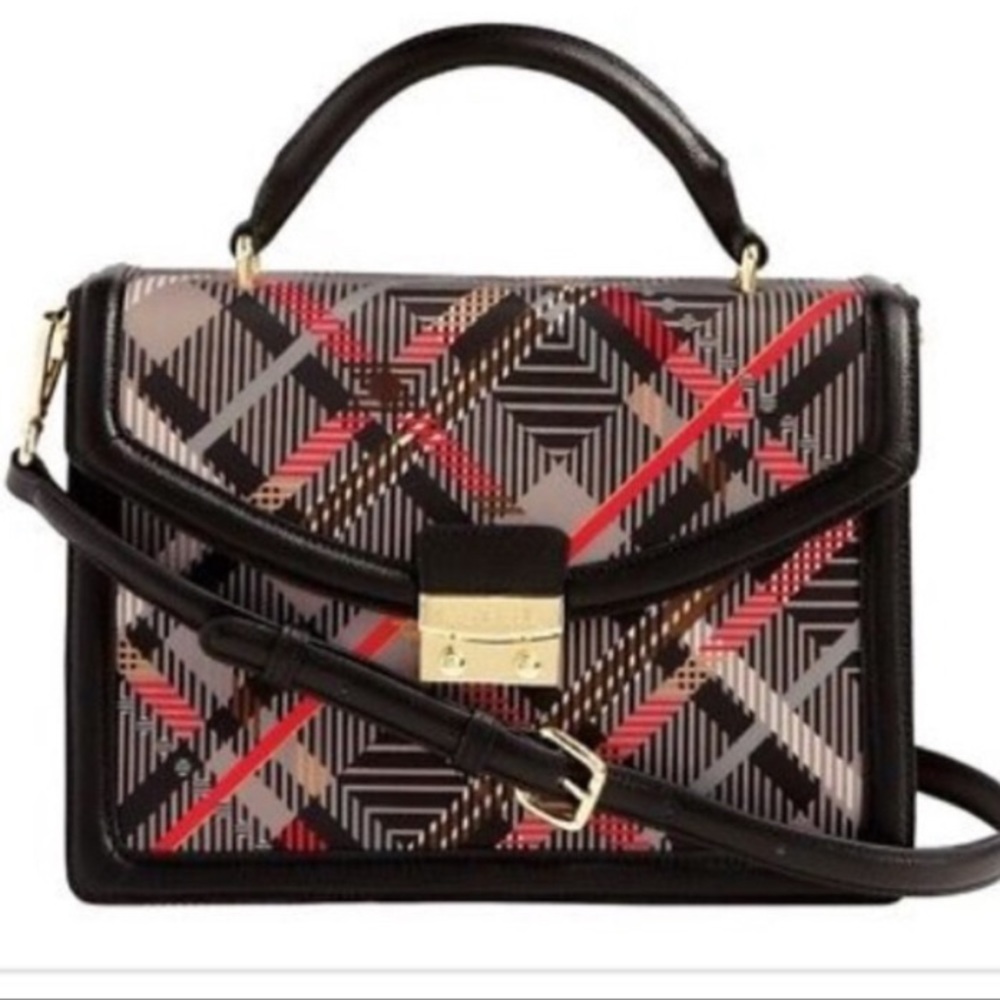 NWOT! Vera Bradley Lydia Sophia Plaid Satchel Crossbody